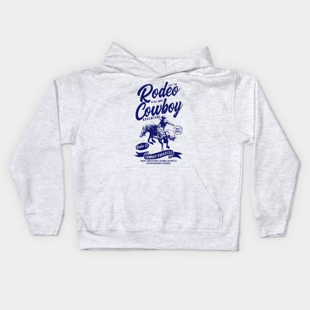 Rodeo Cowboy Paradise Kids Hoodie by JakeRhodes